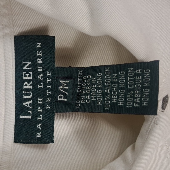 Lauren Ralp Lauren vintage button-up Khaki safari cargo utility SM Petite vest - Picture 5 of 7